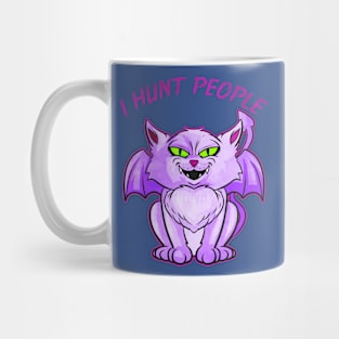 Evil Cat With Wings I Hunt People On Halloween Mug